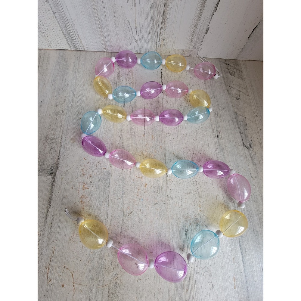Easter plastic bubble egg garland pastel spring home decor figure